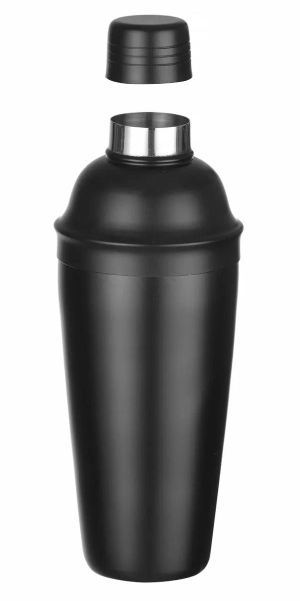 Cocktail-Shaker Edelstahl | 3teilig - 0,75l - Schwarz matt