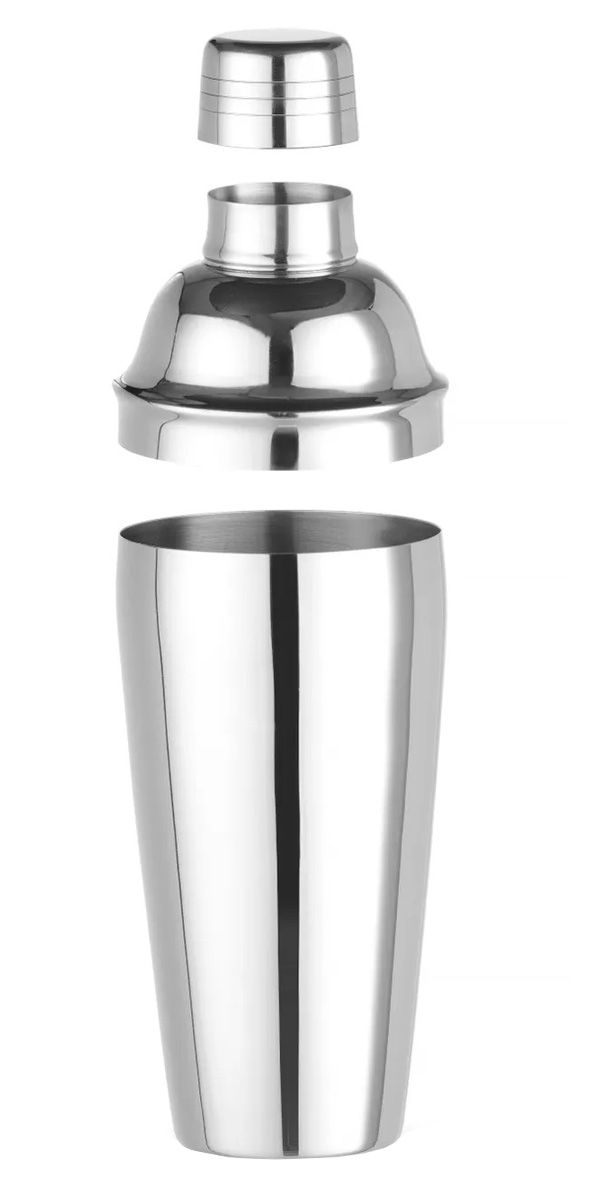 Cocktail-Shaker Edelstahl | 3teilig - 0,75l - Silber